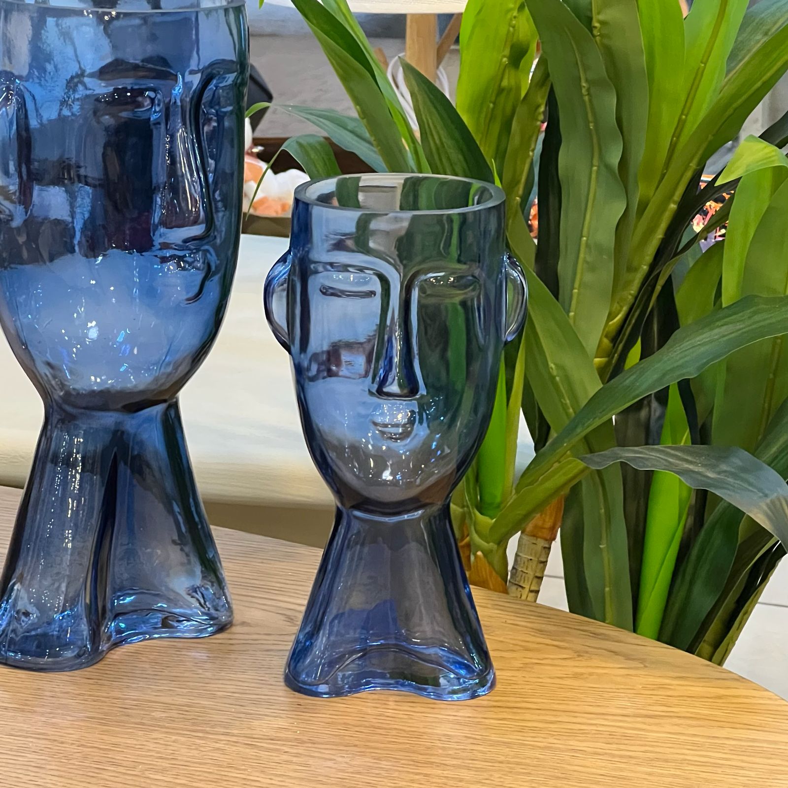 Clear Face Vase Set