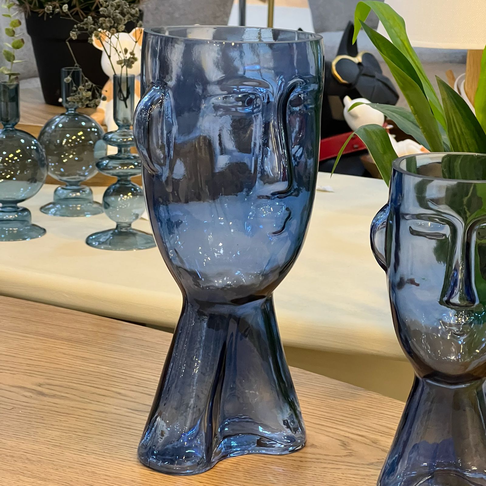 Clear Face Vase Set