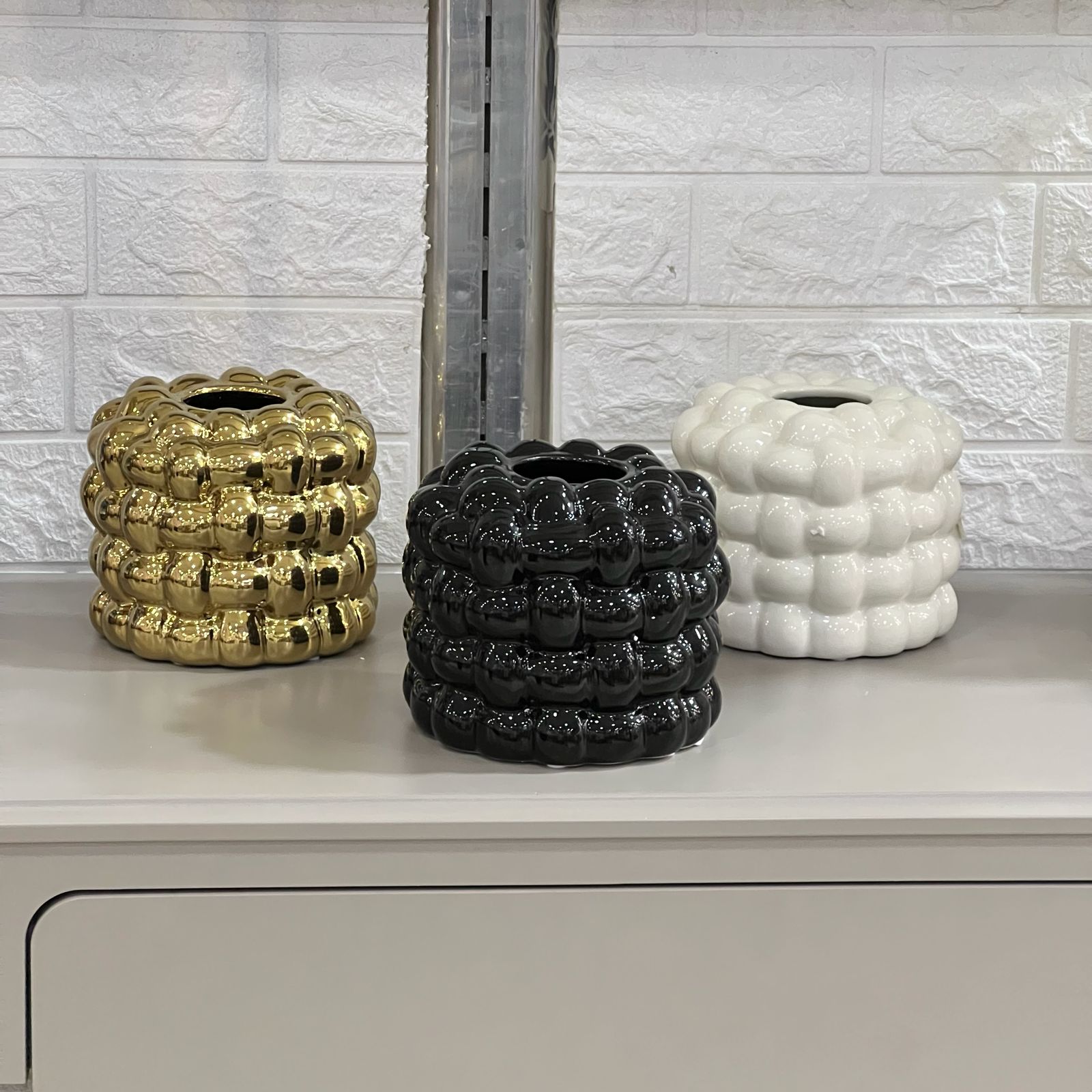 Circle Ceramic Bubble Napkin Holder