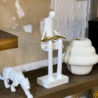 Book Reading Figurine