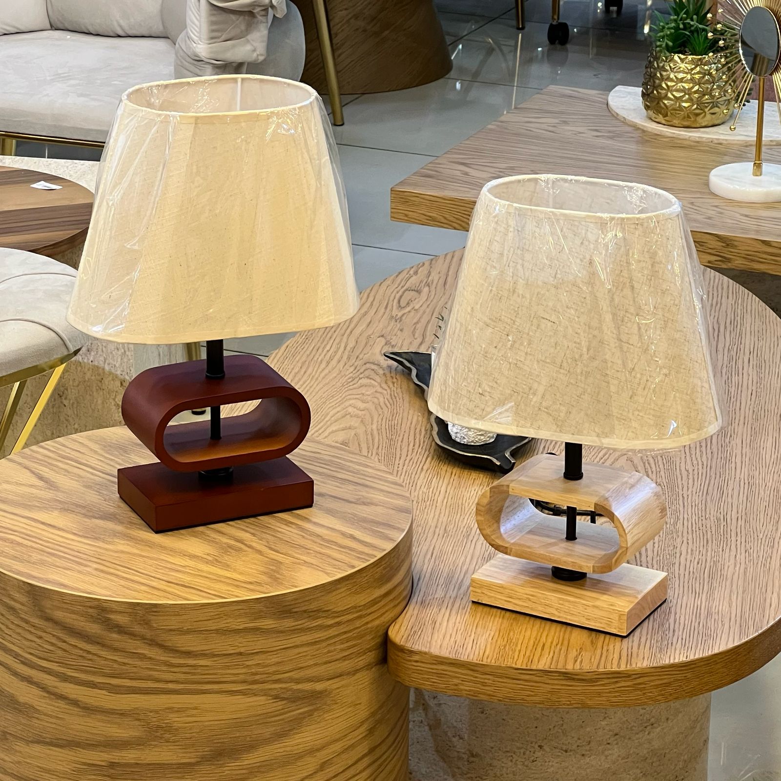 Fun Wooden Look Lamp