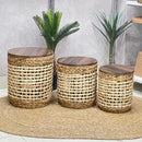 Beautiful Round Whicker Basket Set