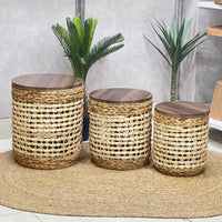 Beautiful Round Whicker Basket Set