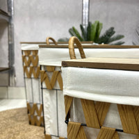 Metal Whicker Laundry / Storage Set