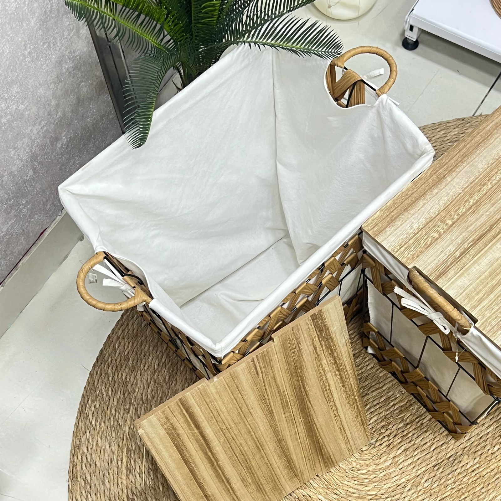 Metal Whicker Laundry / Storage Set