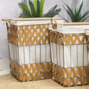 Metal Whicker Laundry / Storage Set