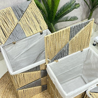 Grey & Brown Whicker Set