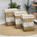 Metal Whicker Laundry / Storage Set