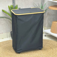 Wide Neutral Laundry Basket