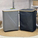 Wide Neutral Laundry Basket