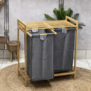 Bamboo Laundry Basket / Shelf Storage