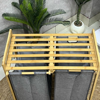Bamboo Laundry Basket / Shelf Storage