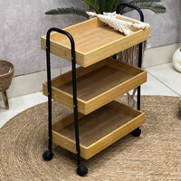 Bamboo Standing Shelf Storage