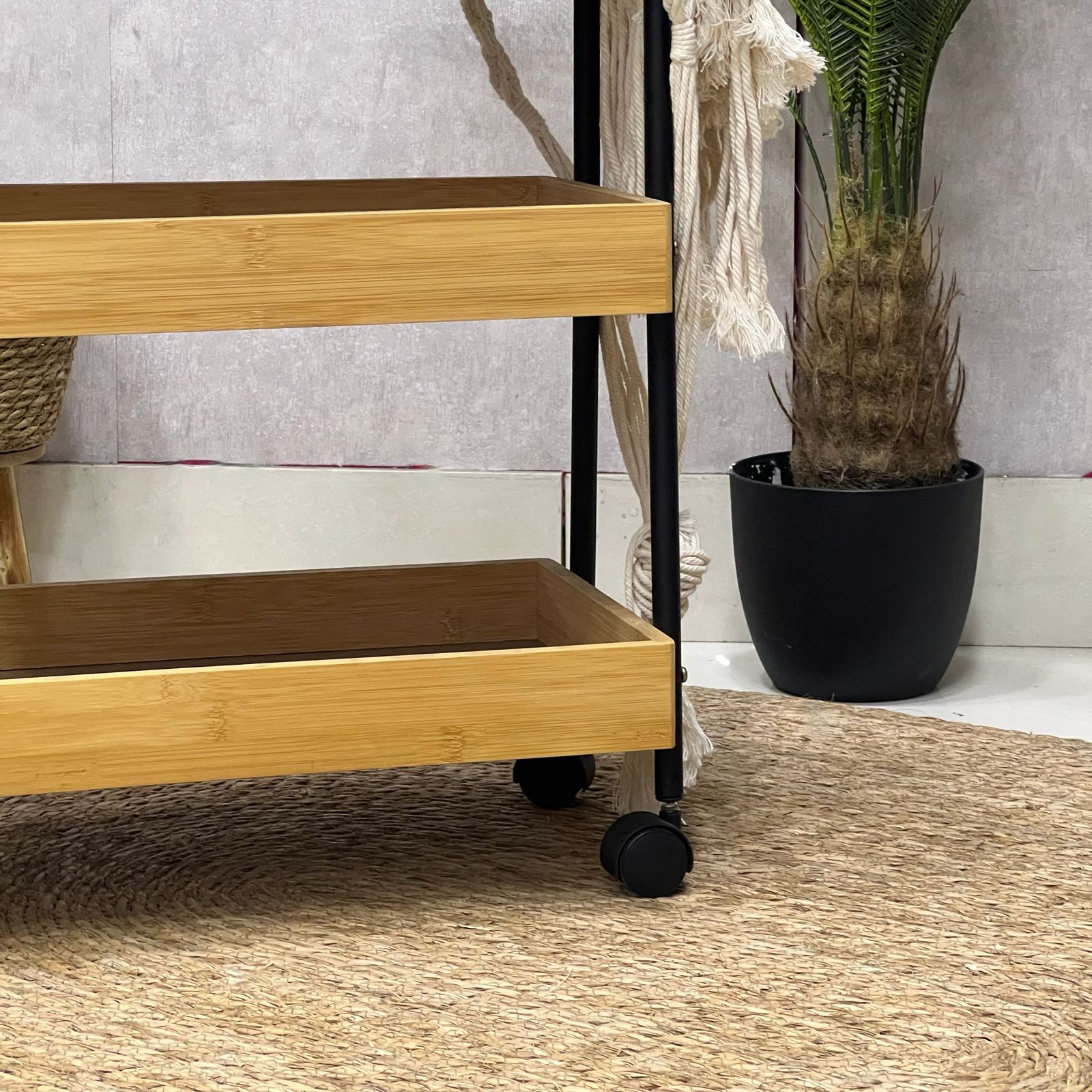 Bamboo Standing Shelf Storage