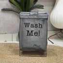 Wash Me! Standing Wire Frame Laundry Basket