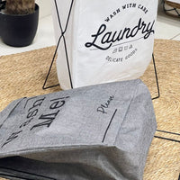 Wash Me! Standing Wire Frame Laundry Basket