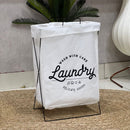 Wash Me! Standing Wire Frame Laundry Basket