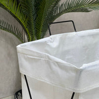 Wash Me! Standing Wire Frame Laundry Basket