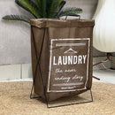 Wire Frame Brown Laundry Basket