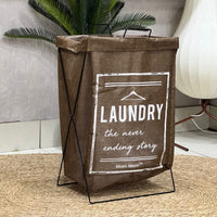 Wire Frame Brown Laundry Basket