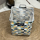 Fun Pattern Standing Wire Frame Laundry Basket