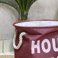 Deep Red Laundry Basket