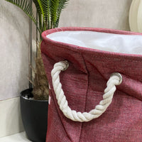 Deep Red Laundry Basket