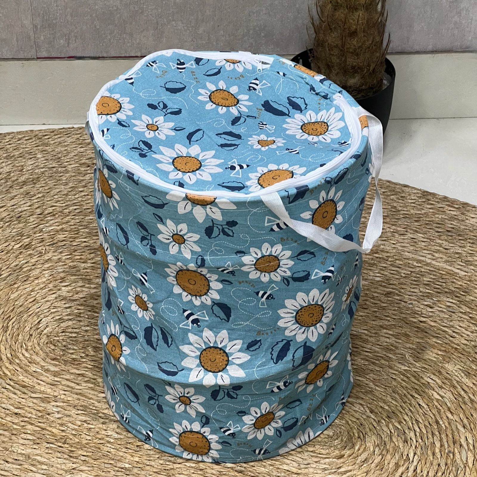 Fun Blue Light Laundry Basket