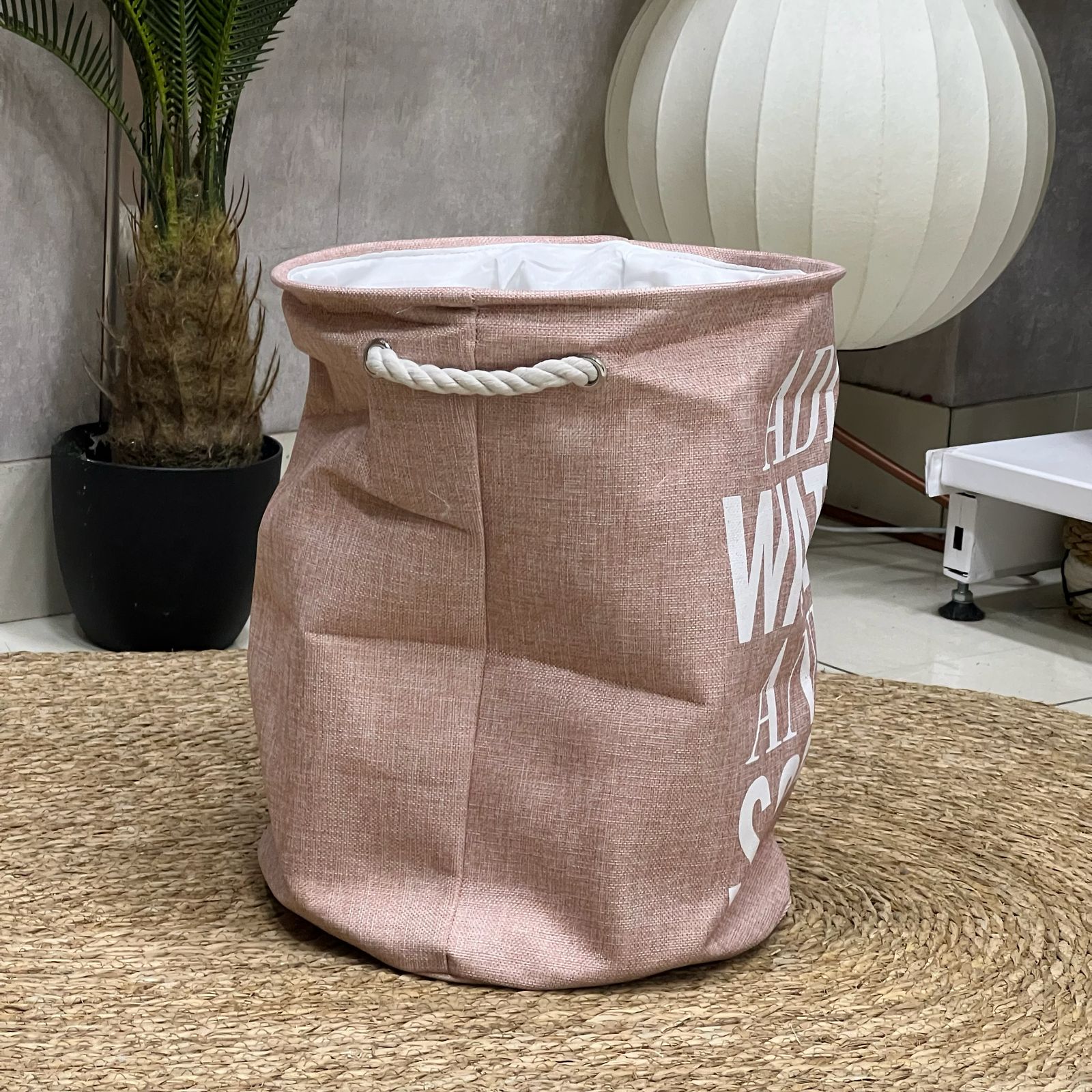 Pink Thick Laundry Basket