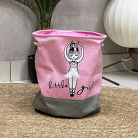 Cute Ballerina Laundry Basket