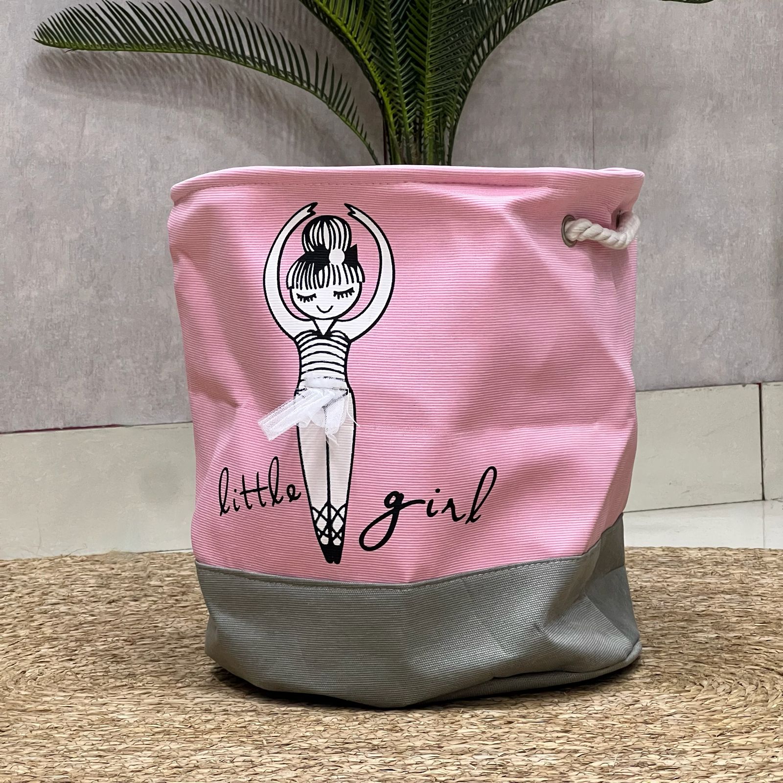 Cute Ballerina Laundry Basket