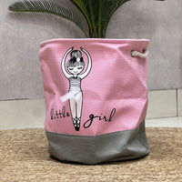 Cute Ballerina Laundry Basket