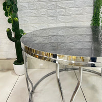 Chrome Silver Center Table