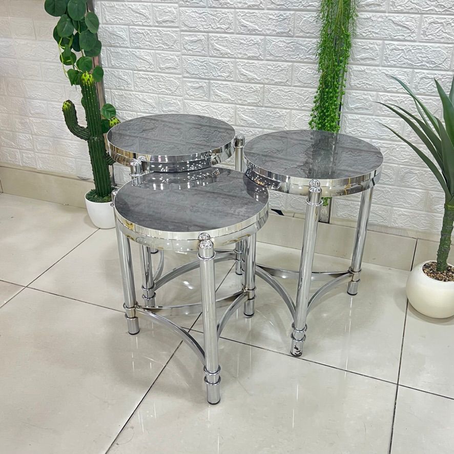 Silver 3-Piece Chrome Spiral Set