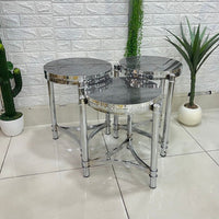 Silver 3-Piece Chrome Spiral Set