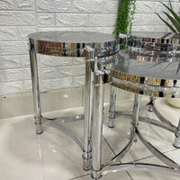 Silver 3-Piece Chrome Spiral Set