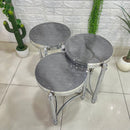 Silver 3-Piece Chrome Spiral Set