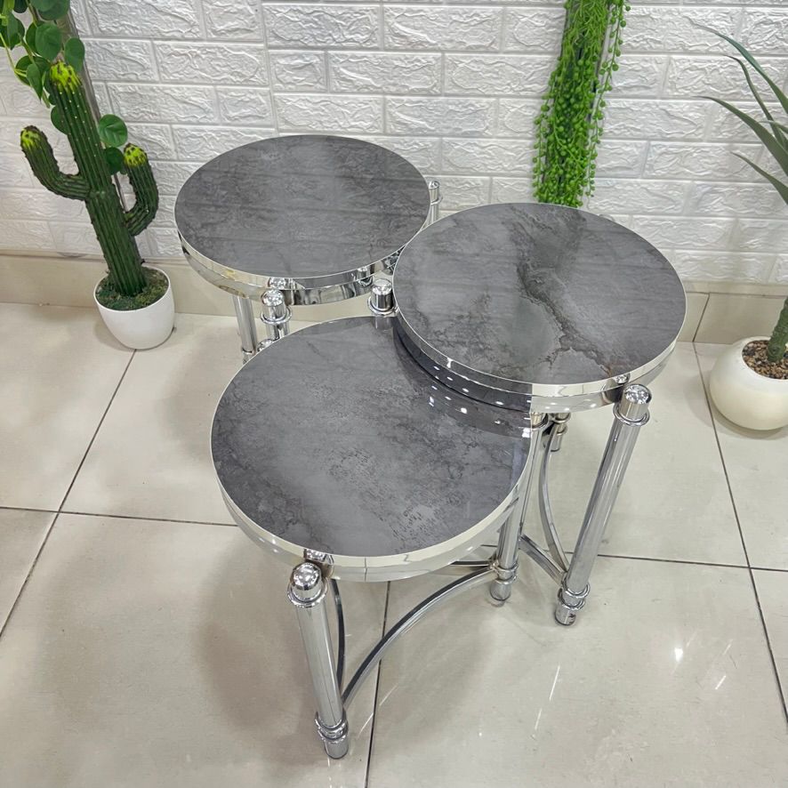 Silver 3-Piece Chrome Spiral Set