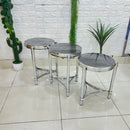 Silver 3-Piece Chrome Spiral Set