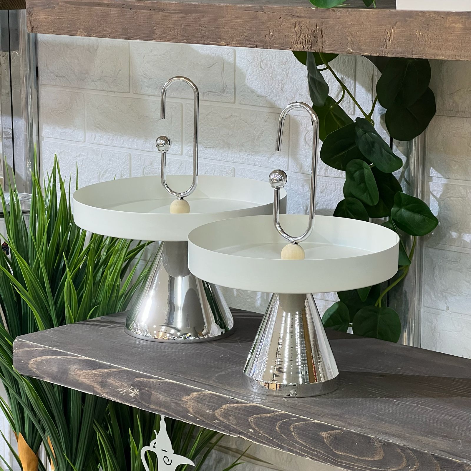 Silver Stand Trey Set