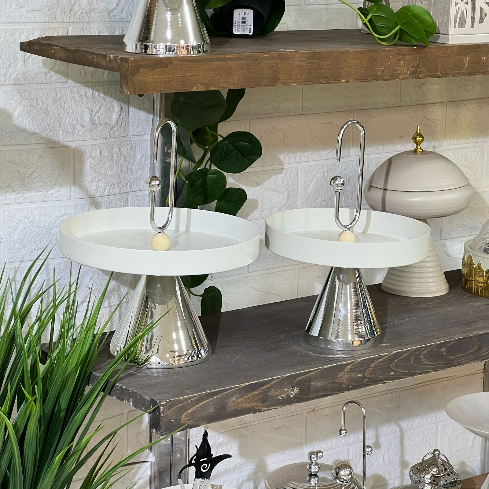 Silver Stand Trey Set