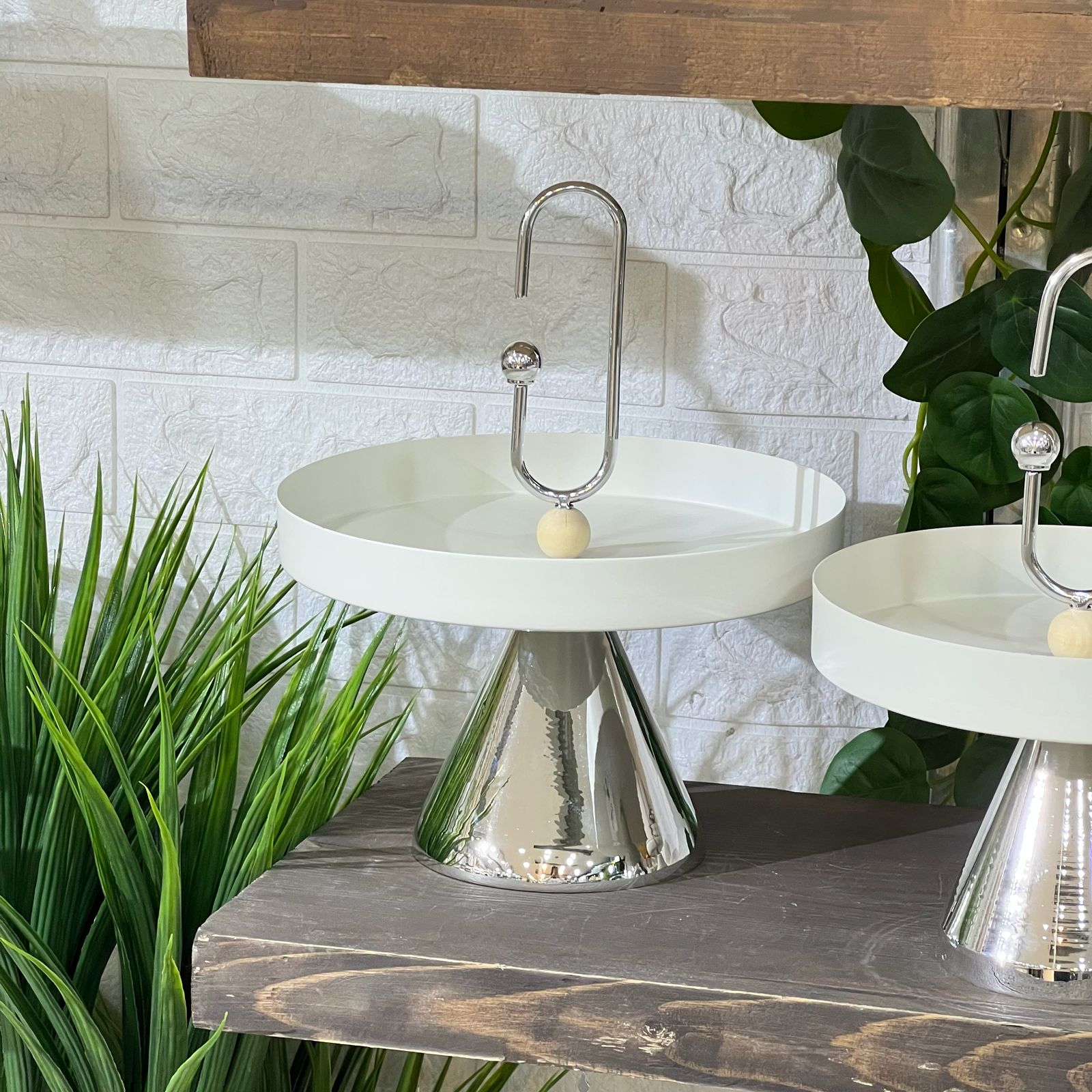 Silver Stand Trey Set