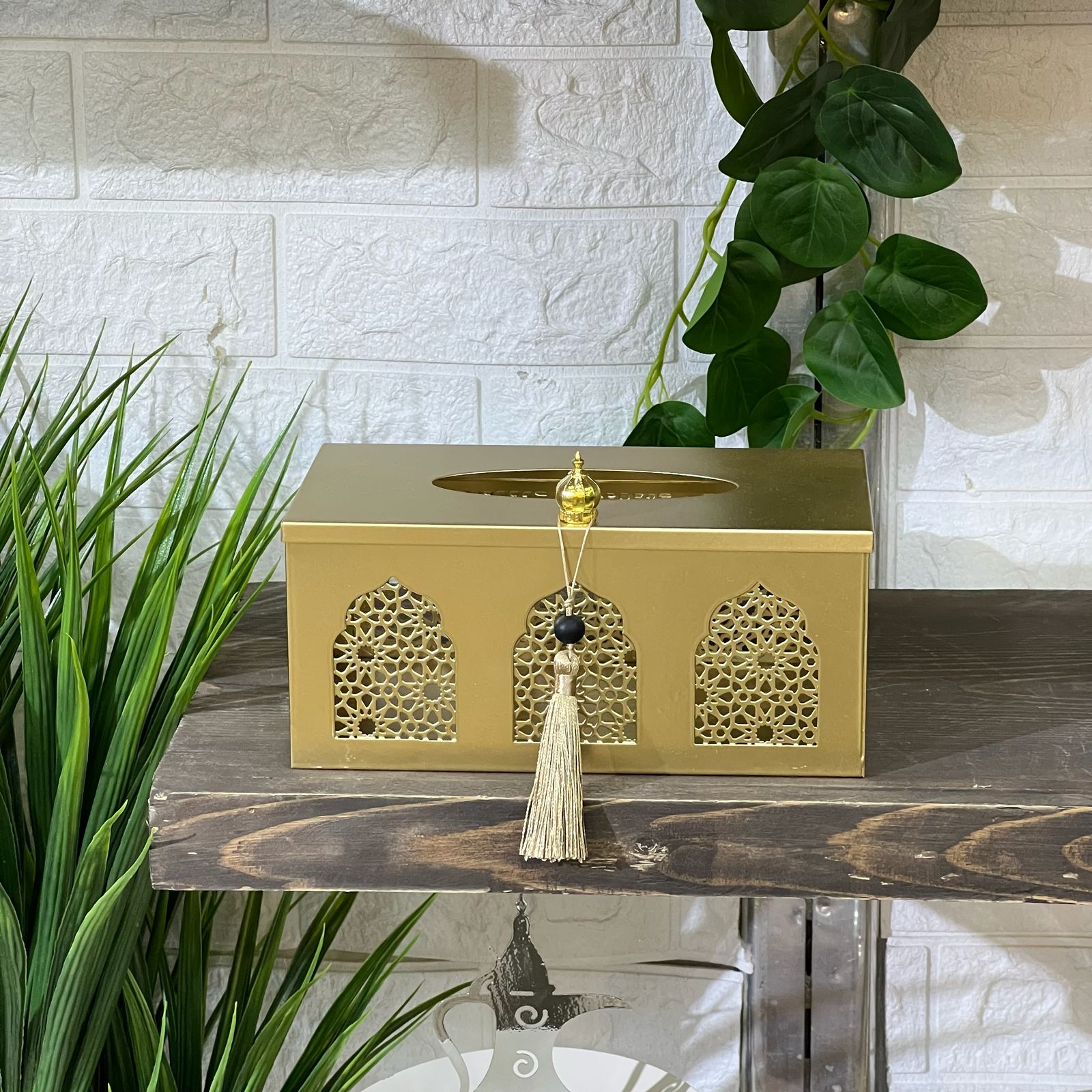 Golden Ramadan Tissue Box