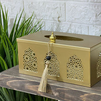 Golden Ramadan Tissue Box