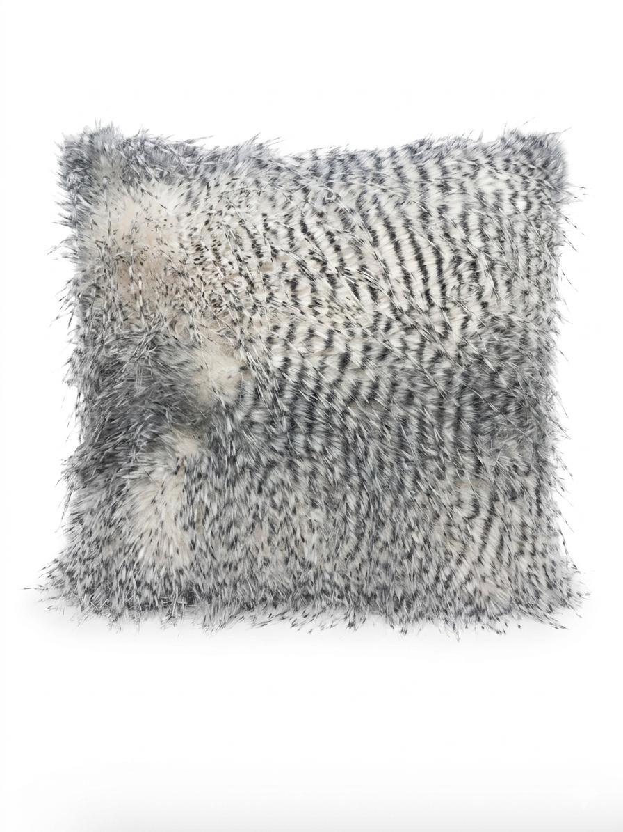Silver Fur Cushion