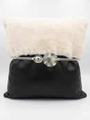 Black & White Fur Cushion