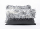 Black & Grey Fur Cushion