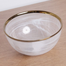 Marble Gold Rim Bowl