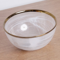 Marble Gold Rim Bowl
