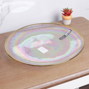 Crystal glow Gold Rim plate